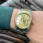 Rolex Sky-Dweller Watch Demi Gold 41mm