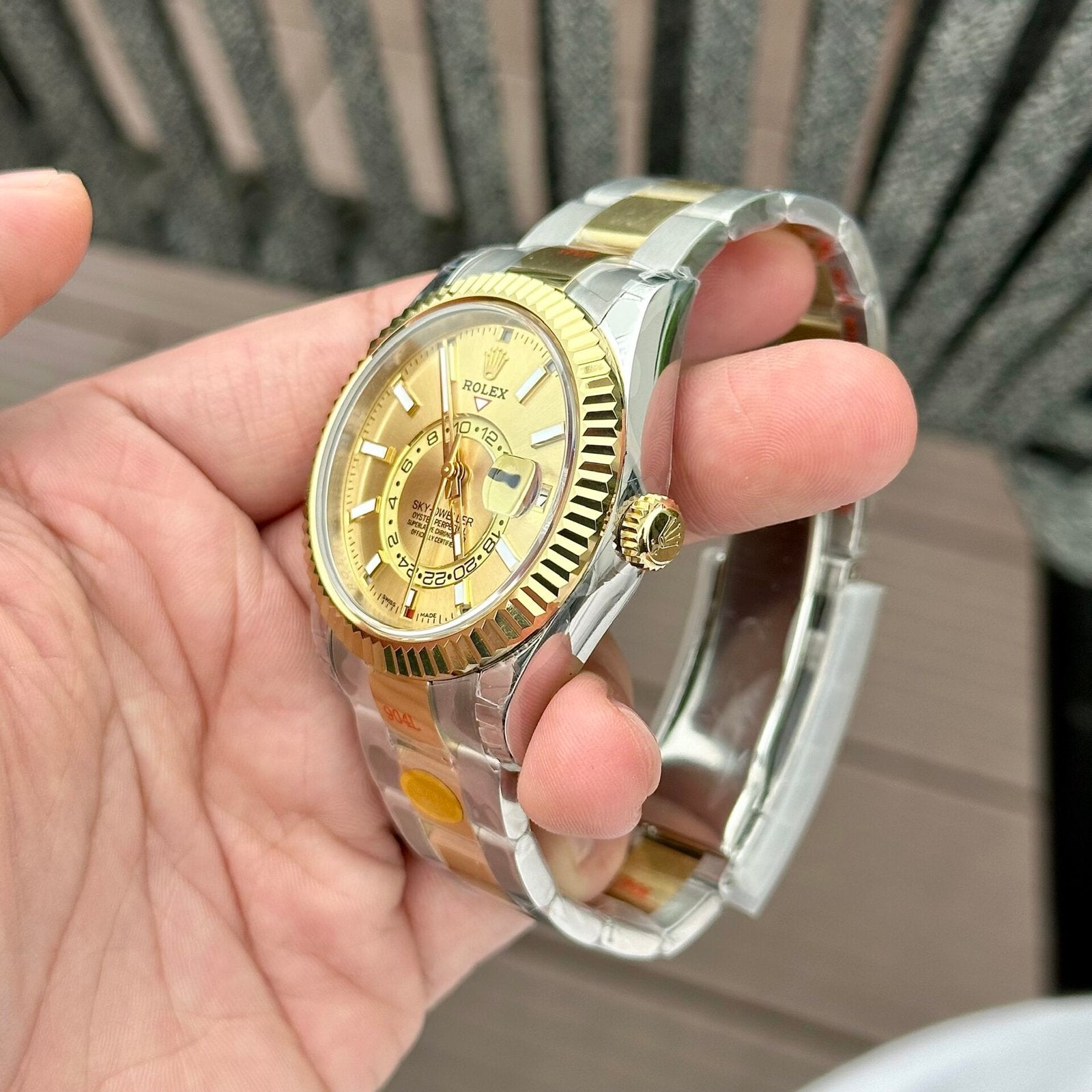 Rolex Sky-Dweller Watch Demi Gold 41mm