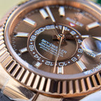 Rolex Sky-Dweller Brown Dial Watch Rose Gold Plated 42mm