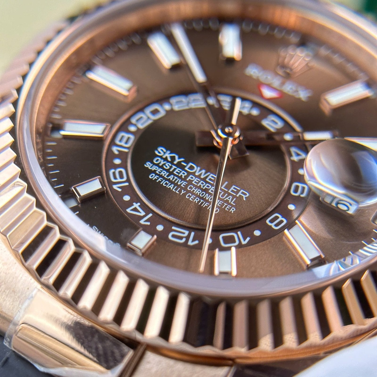 Rolex Sky-Dweller Brown Dial Watch Rose Gold Plated 42mm