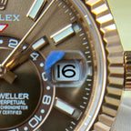 Rolex Sky-Dweller Brown Dial Watch Rose Gold Plated 42mm