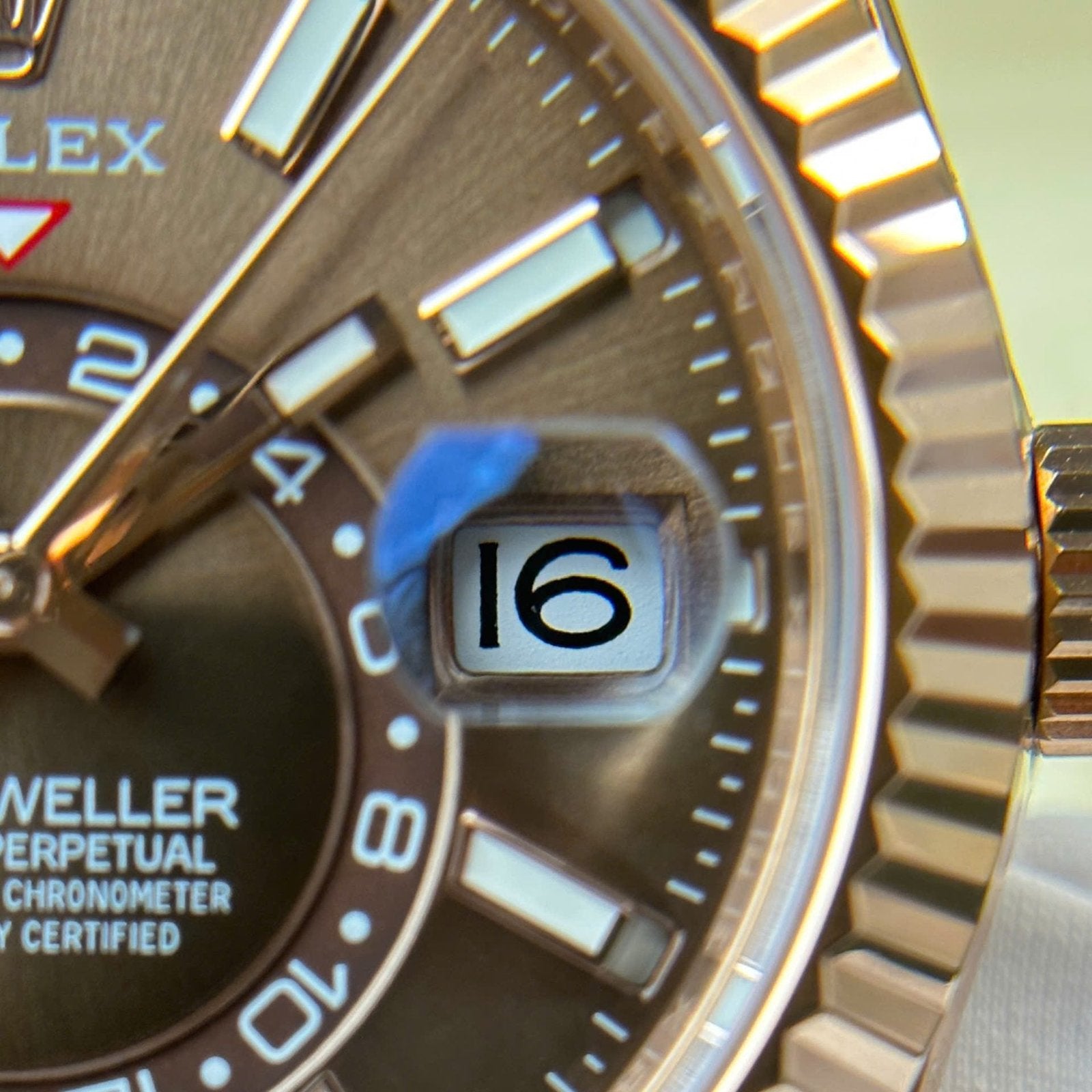 Rolex Sky-Dweller Brown Dial Watch Rose Gold Plated 42mm
