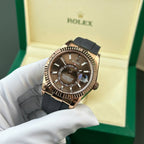 Rolex Sky-Dweller Brown Dial Watch Rose Gold Plated 42mm