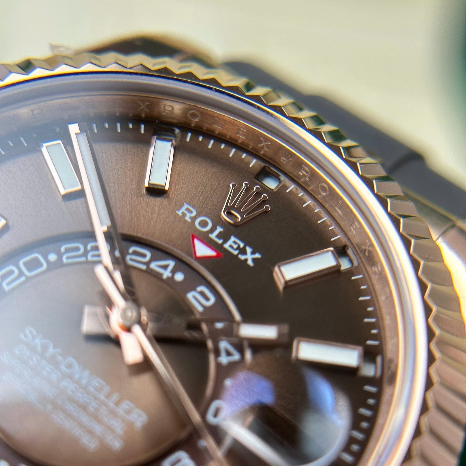 Rolex Sky-Dweller Brown Dial Watch Rose Gold Plated 42mm