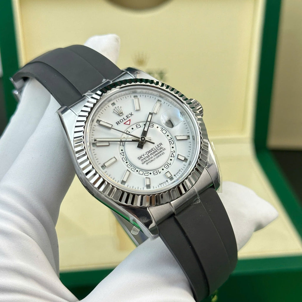 Rolex Sky-Dweller White Dial Watch 42mm