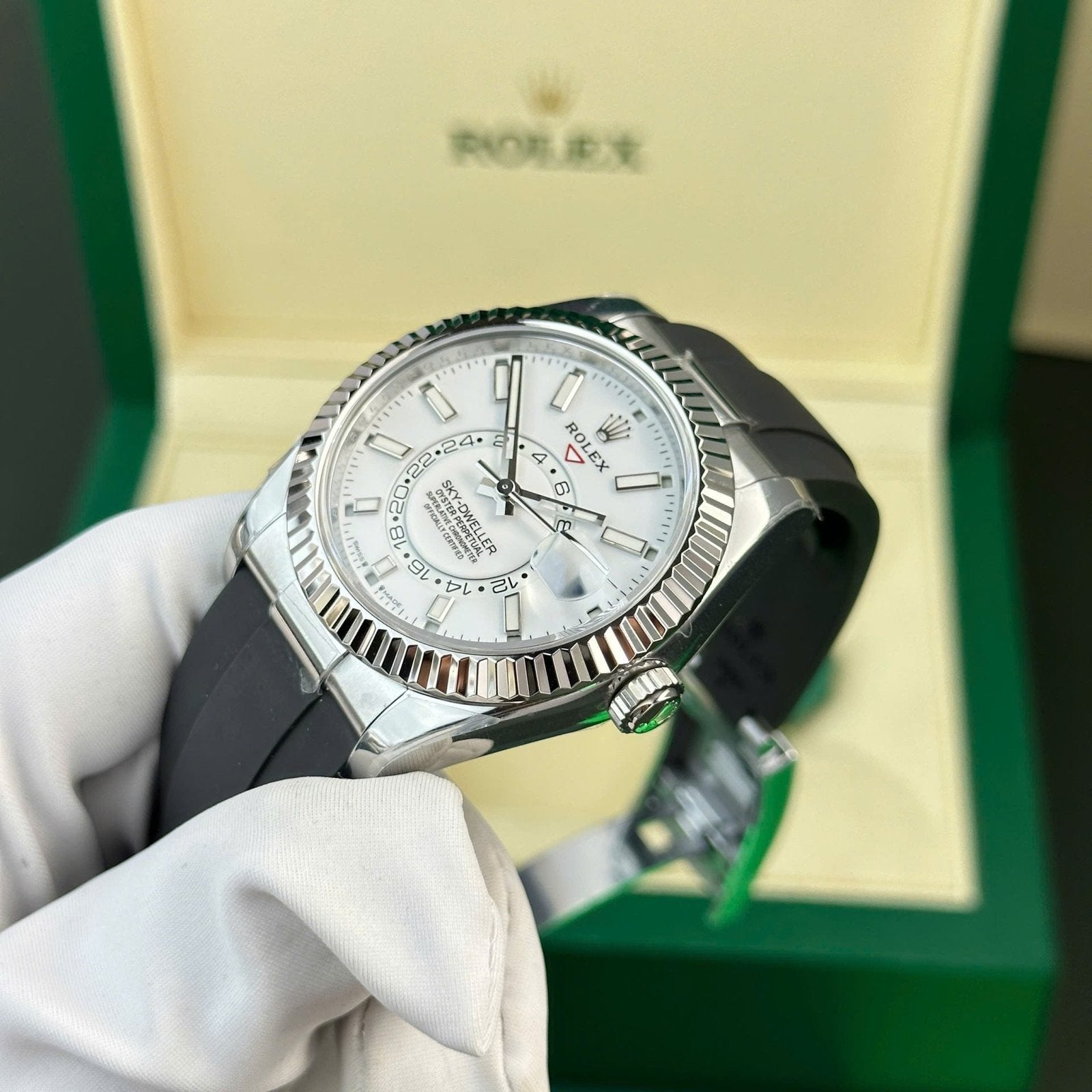 Rolex Sky-Dweller White Dial Watch 42mm