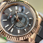 Rolex Sky-Dweller Gray Dial Watch Rose Gold Plated 42mm