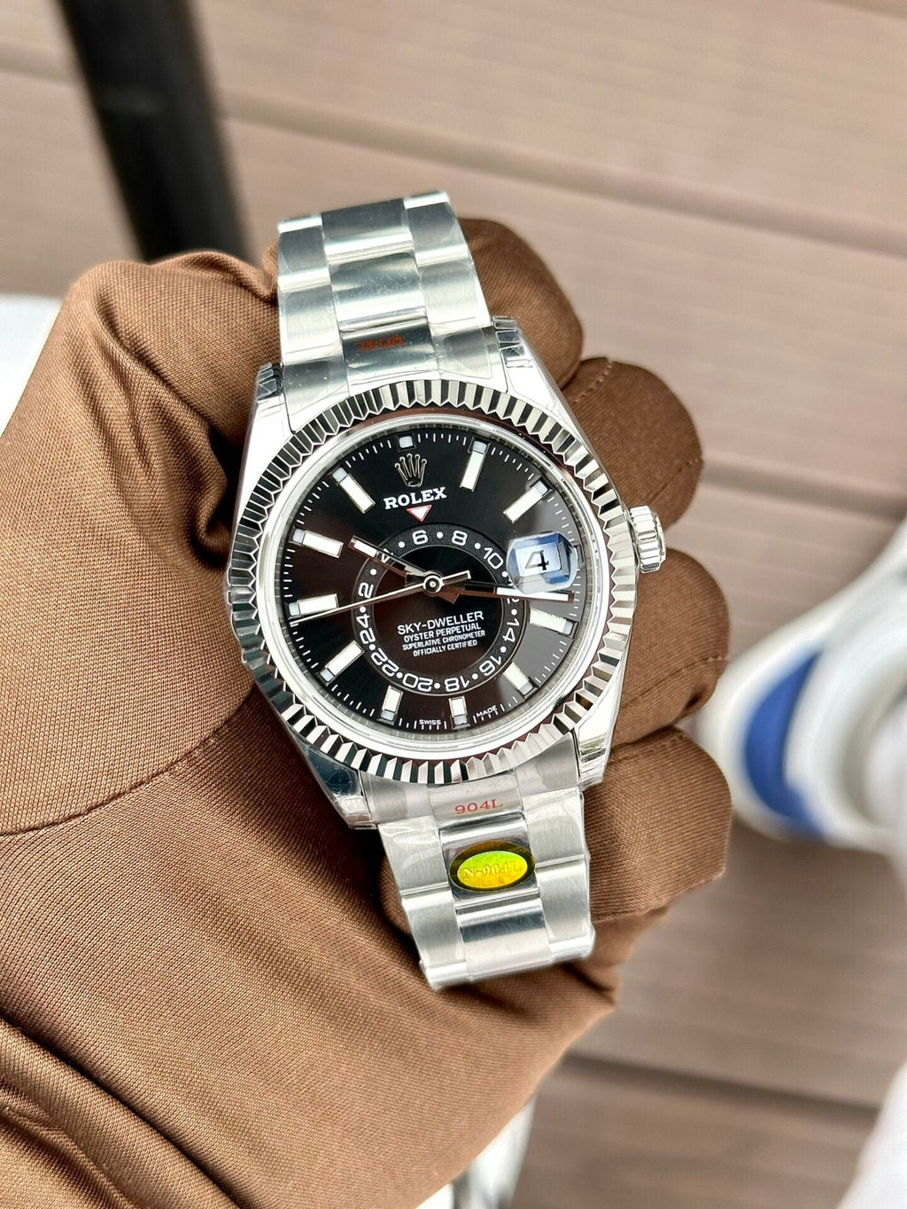 Rolex Sky-Dweller Watch Black Dial Silver 41mm Watch