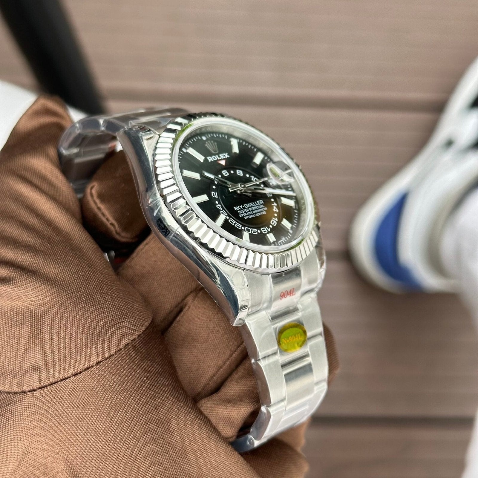 Rolex Sky-Dweller Watch Black Dial Silver 41mm Watch
