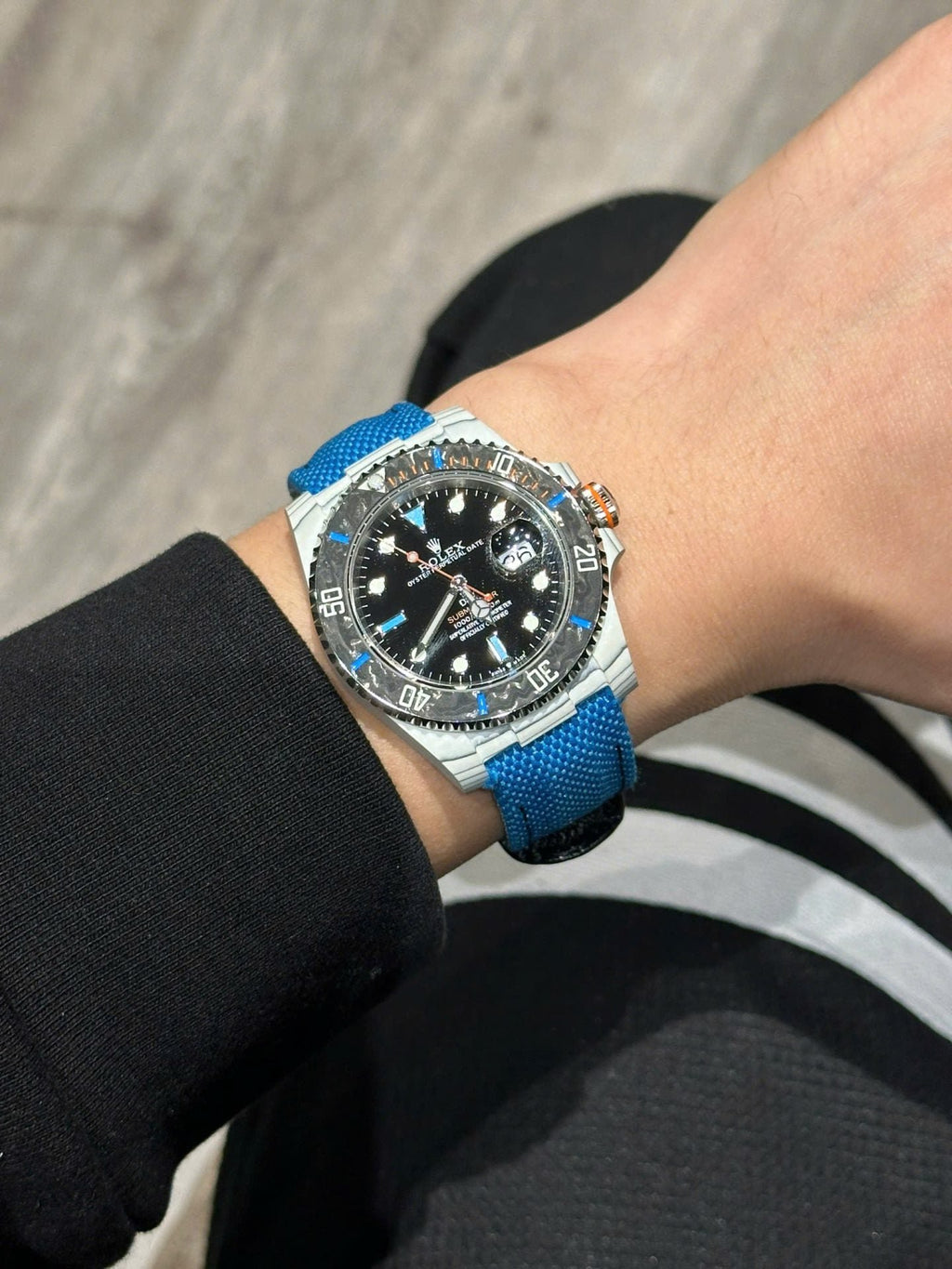 Rolex Submariner DIW Carbon Watch Black Dial 40mm