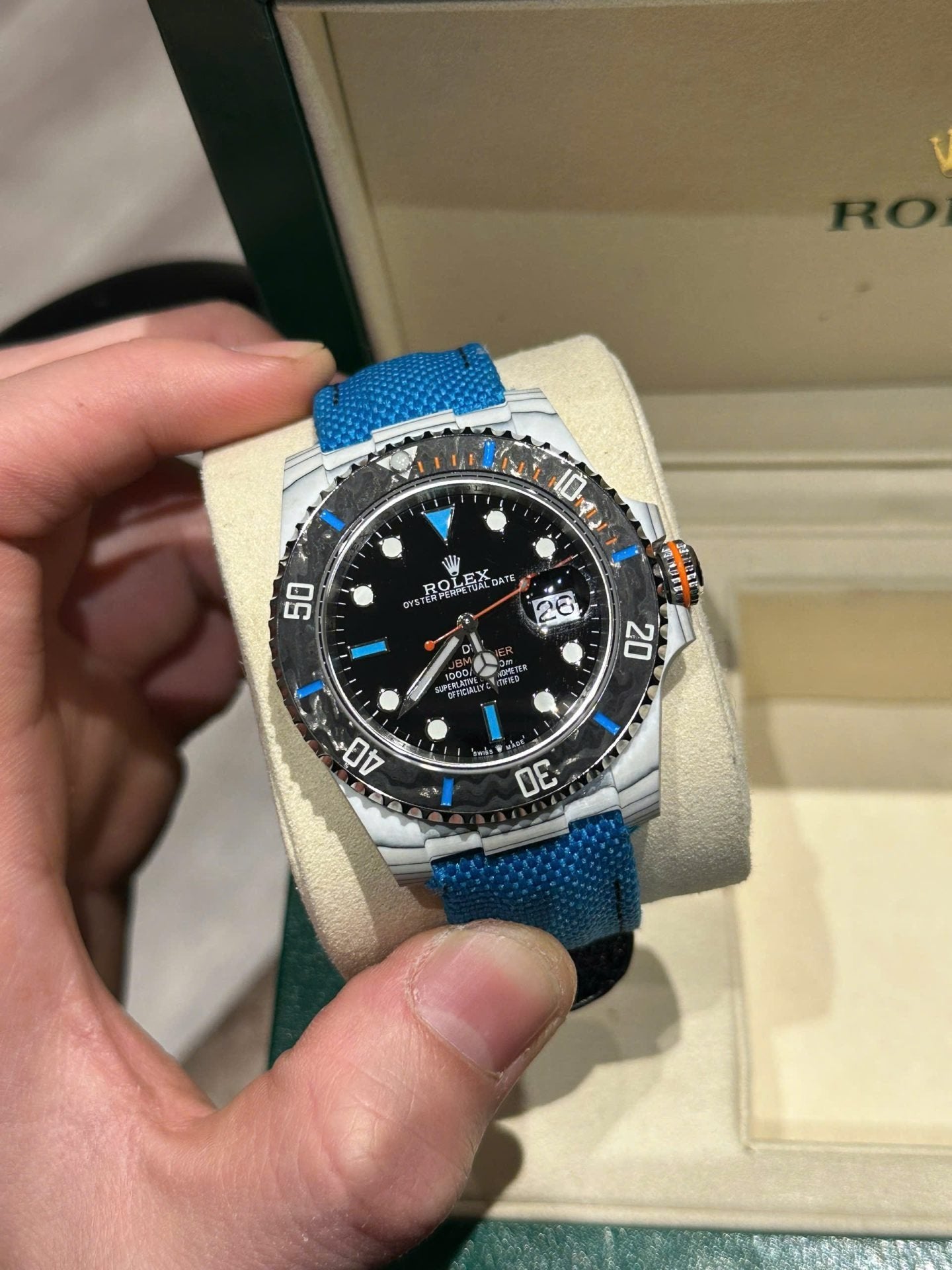 Rolex Submariner DIW Carbon Watch Black Dial 40mm