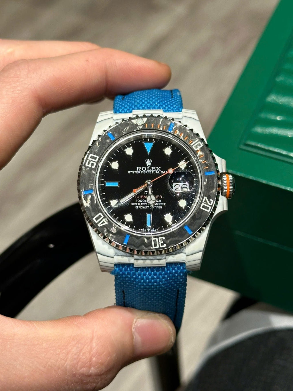 Rolex Submariner DIW Carbon Watch Black Dial 40mm