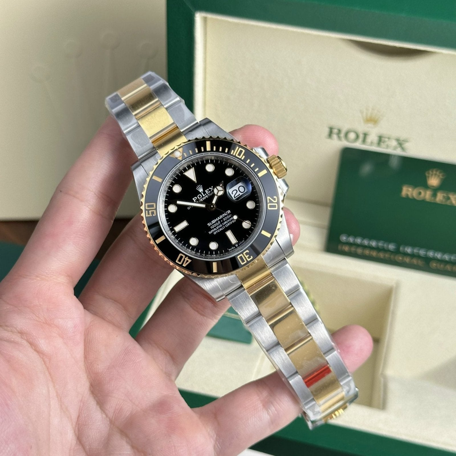 Rolex Submariner Date 126613LN Demi Gold Black Dial 41mm