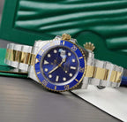 Rolex Submariner Dial Blue Watch Gold Wrapped 40mm