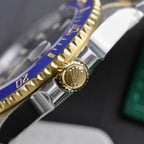 Rolex Submariner Dial Blue Watch Gold Wrapped 40mm