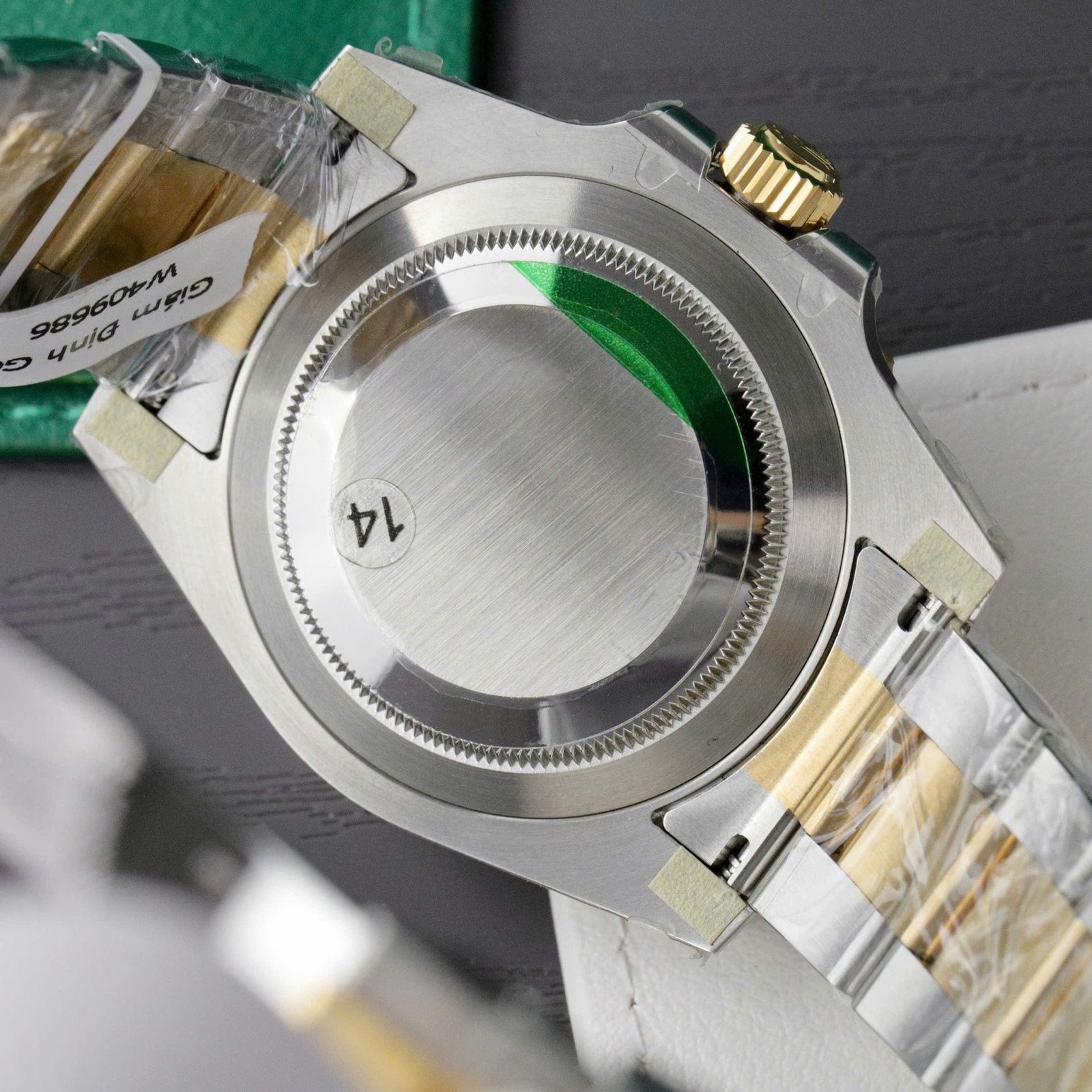 Rolex Submariner Dial Blue Watch Gold Wrapped 40mm