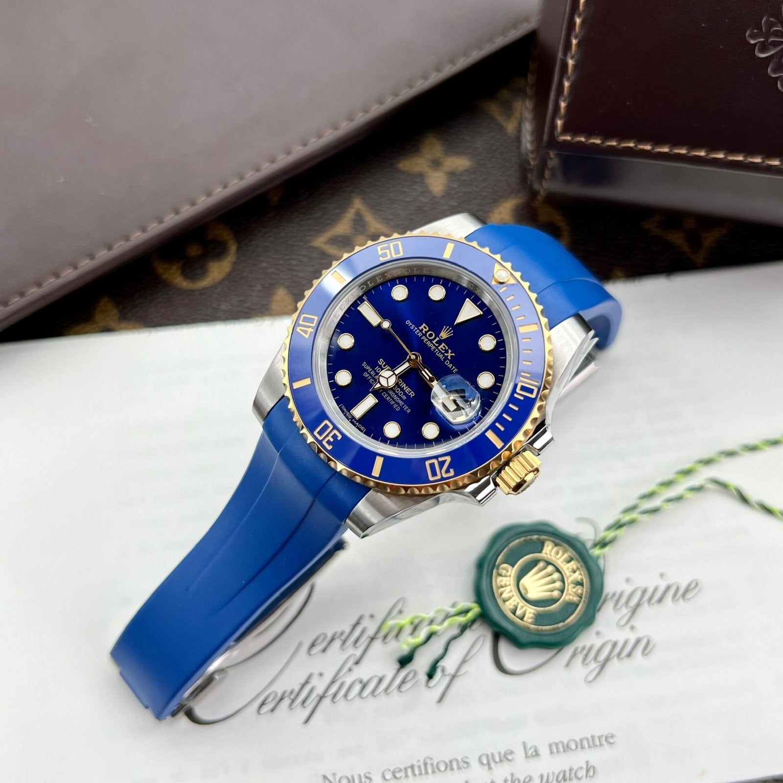 Rolex Submariner Watch Blue Dial 40mm