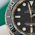 Rolex Yacht 18K Rose Gold Case Watch Black Dial 40mm