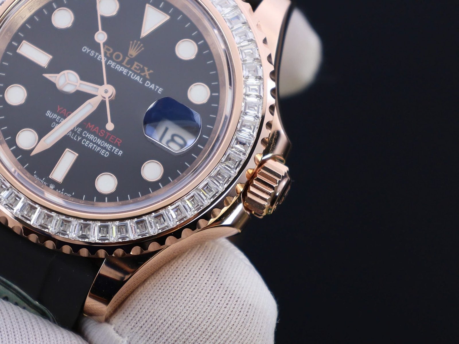 Rolex Yacht Gold Wrapped With Moissanite Baguette Diamond 40mm