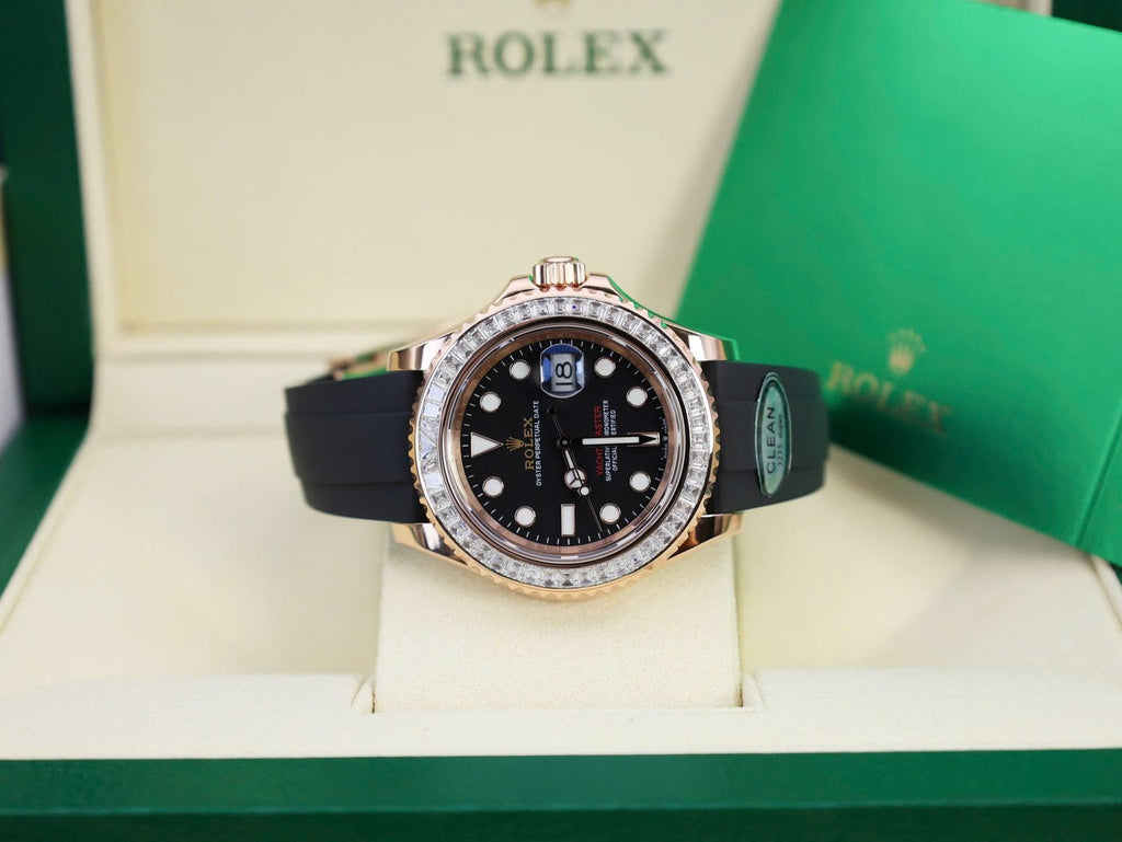 Rolex Yacht Gold Wrapped With Moissanite Baguette Diamond 40mm