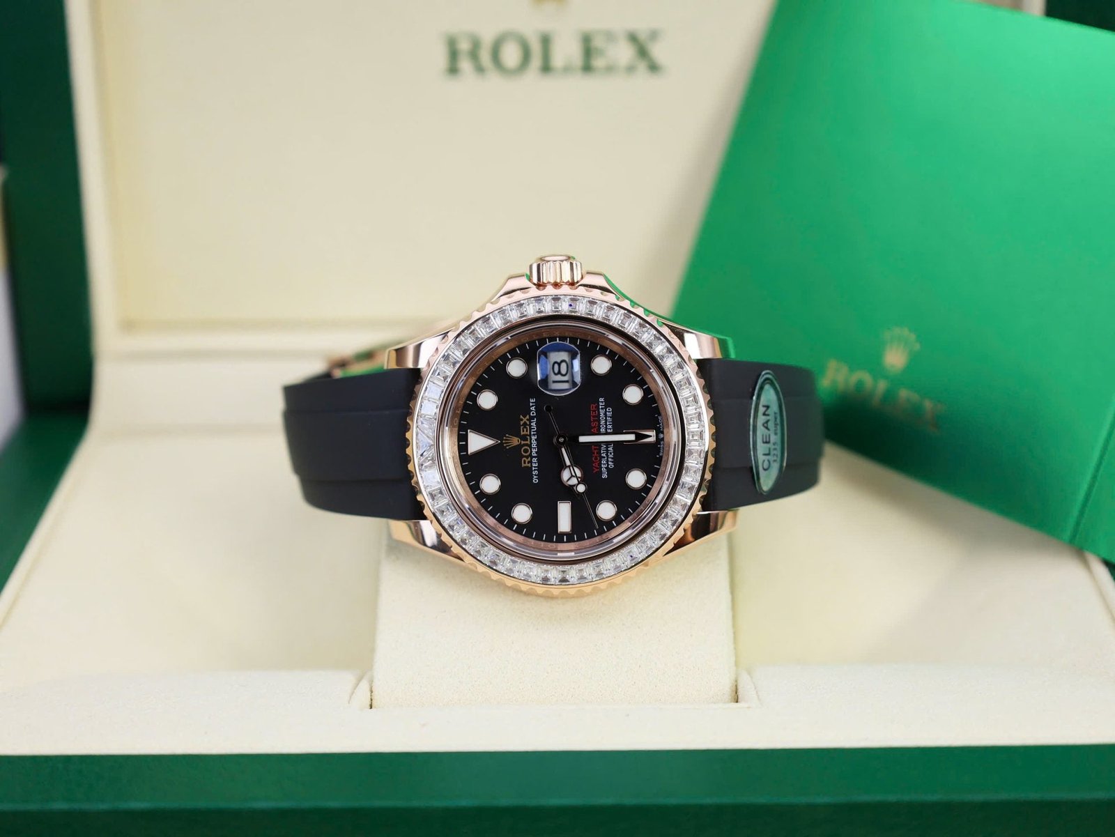 Rolex Yacht Gold Wrapped With Moissanite Baguette Diamond 40mm