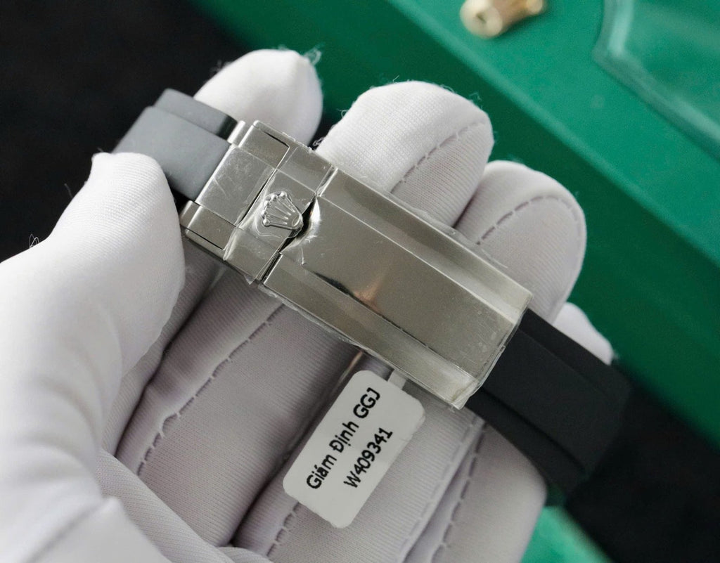 Rolex Yacht Watch Full Diamond Moissanite Rubber Strap 42mm