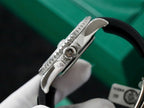 Rolex Yacht Watch Full Diamond Moissanite Rubber Strap 42mm