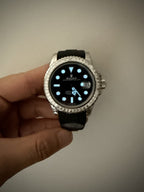 Rolex Watch Yacht Moissanite Diamonds 40mm