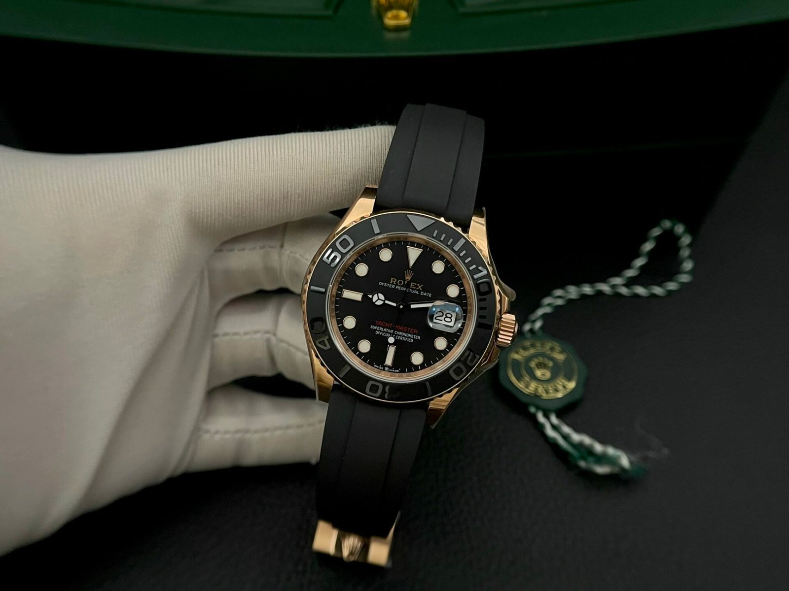 Rolex Yacht Watch Black Dial 40mm