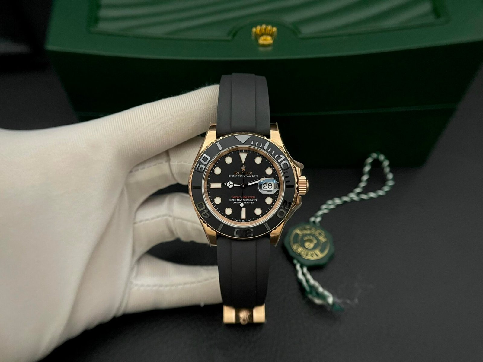 Rolex Yacht Watch Black Dial 40mm
