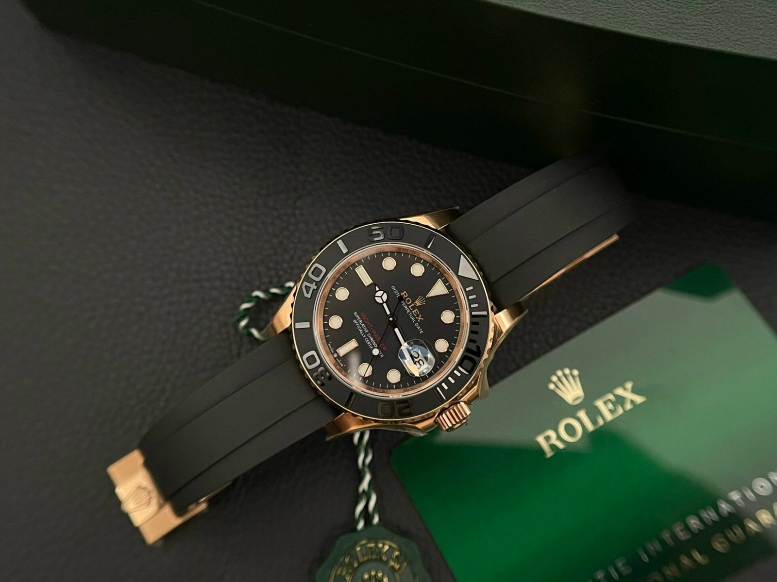 Rolex Yacht Watch Black Dial 40mm