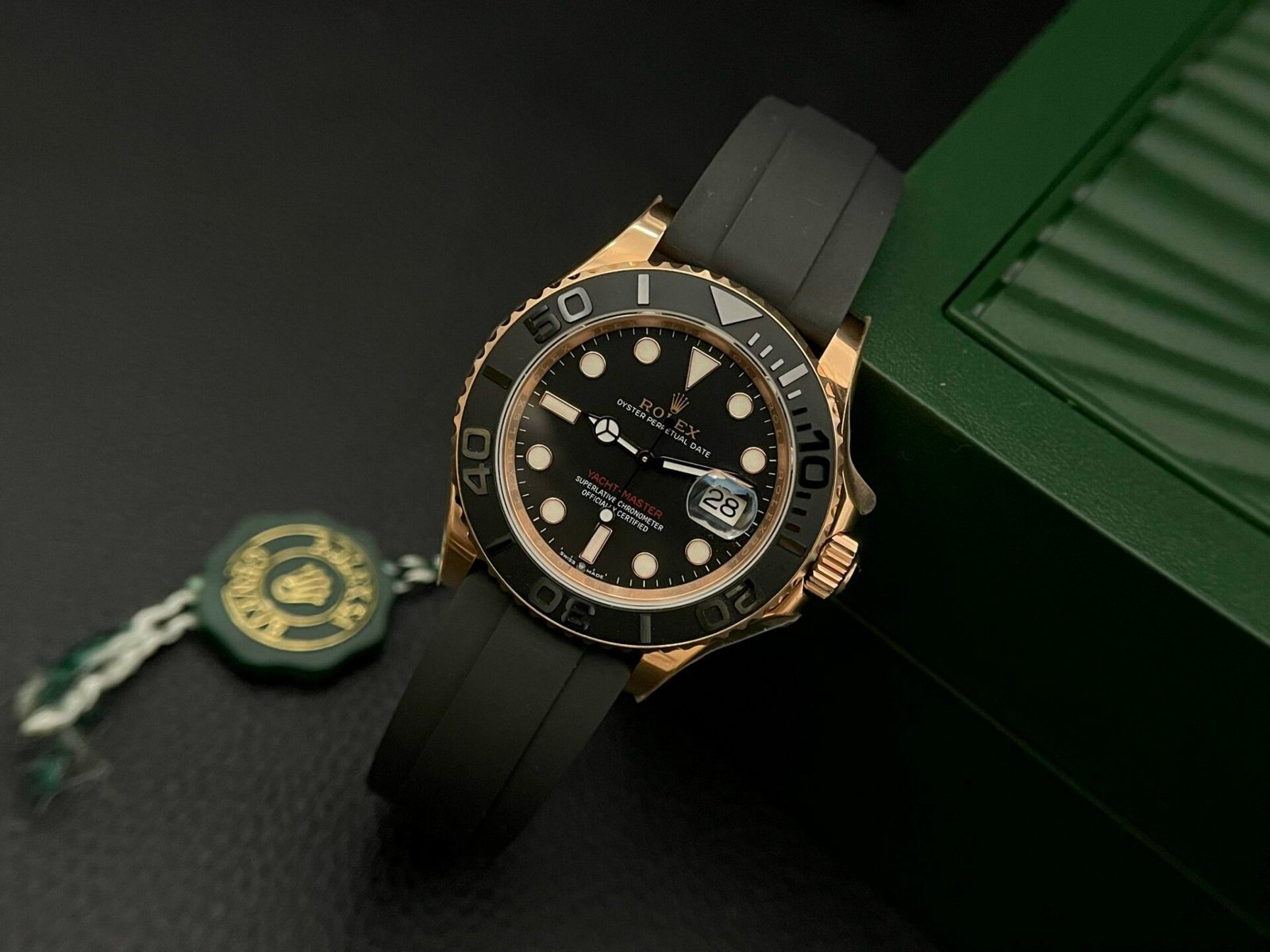 Rolex Yacht Watch Black Dial 40mm