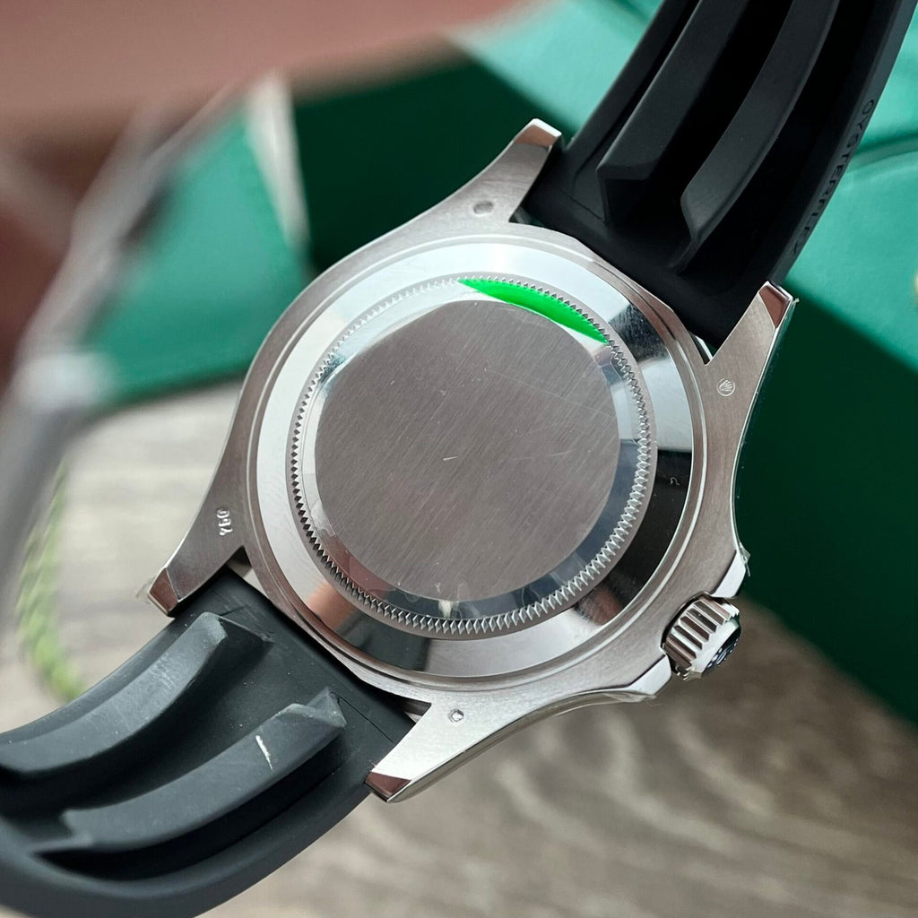 Rolex Yacht Black Dial Rubber Strap 40mm