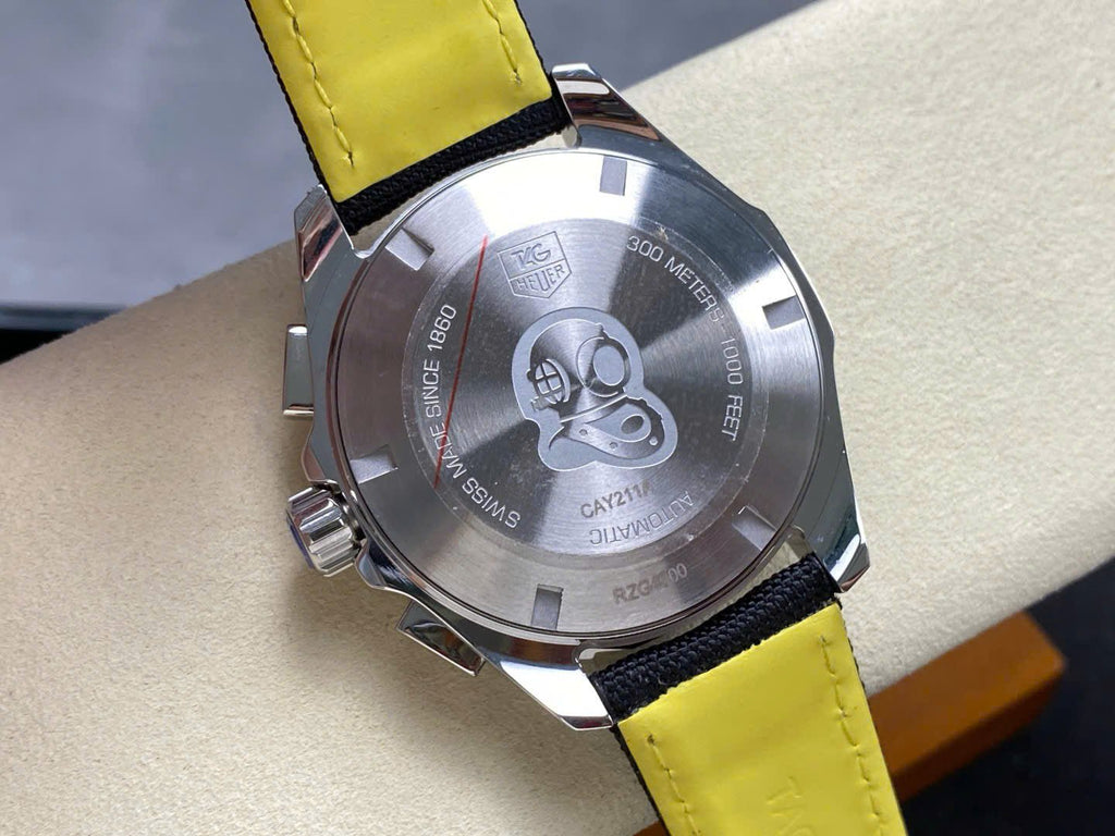 TAG Heuer Watch Black Leather Strap 43mm
