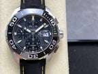 TAG Heuer Watch Black Leather Strap 43mm