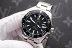 Tag Heuer Aquarace Watch Black Dial Metal Strap 41mm