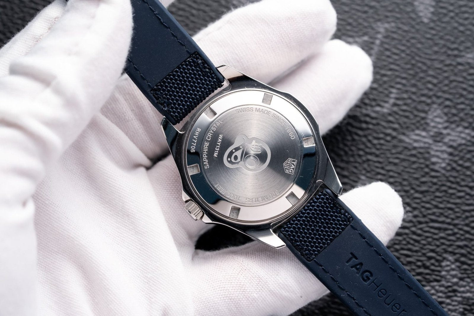 Tag Heuer Aquaracer Watch Mother Of Pearl Dial Leather Strap 35mm