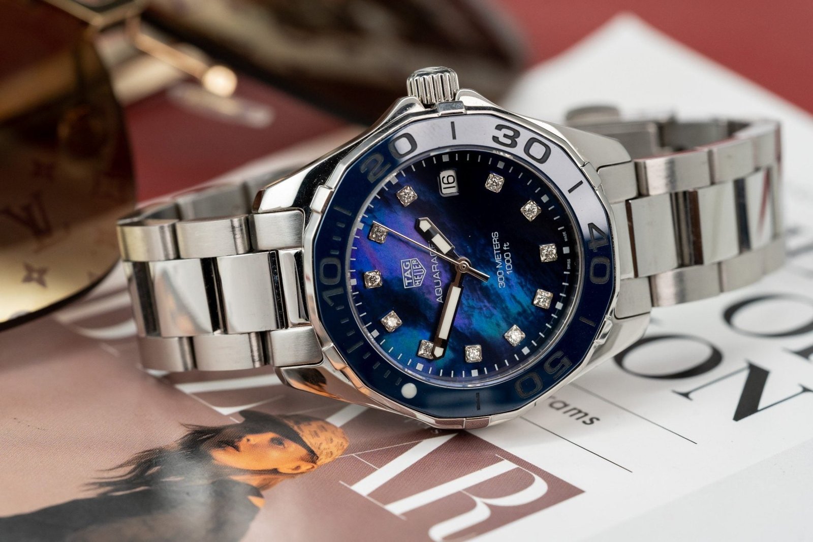Tag Heuer Watch WAY131L.BA0748 Mother Of Pearl Dial Blue 43mm