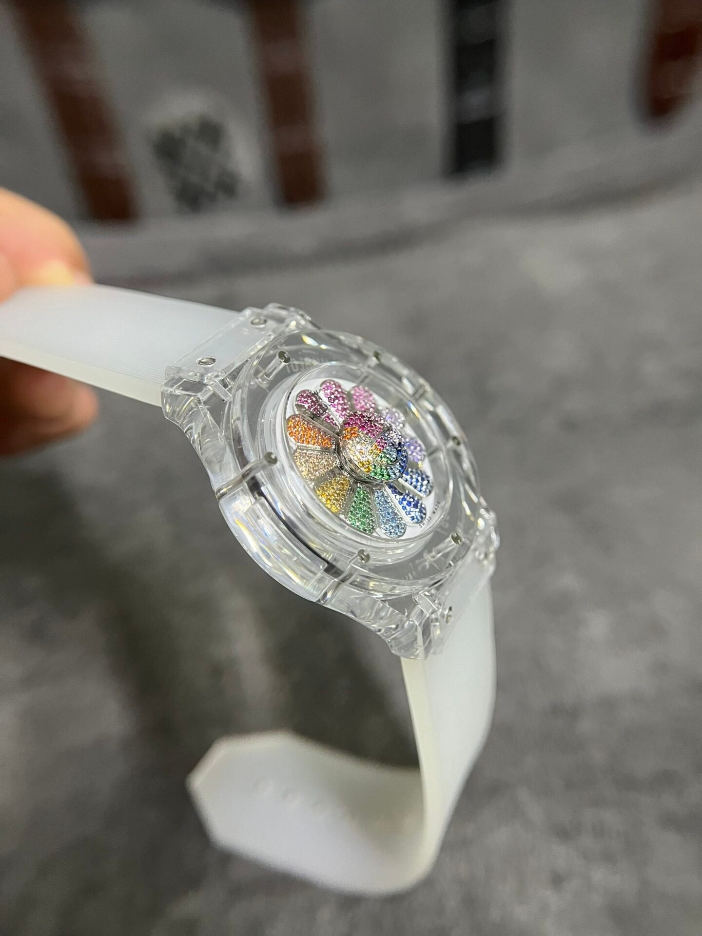 Hublot Watch Takashi Murakami Sapphire Rubber Strap 42mm