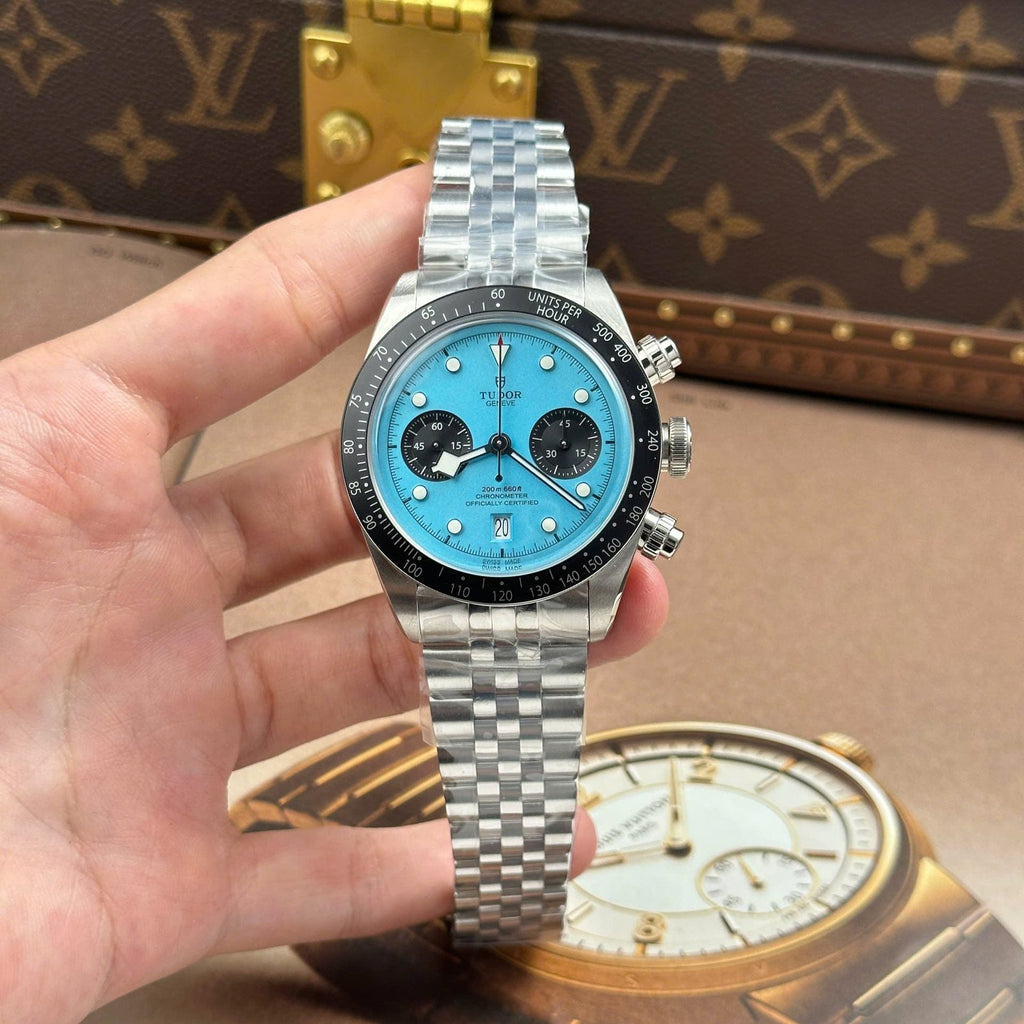 Tudor Black Bay Chronograph  Watch Tiffany Dial Metal Wire 41mm