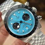 Tudor Black Bay Chronograph  Watch Tiffany Dial Metal Wire 41mm