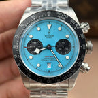 Tudor Black Bay Chronograph  Watch Tiffany Dial Metal Wire 41mm