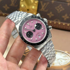 Tudor Black Bay Chronograph Watch Pink Dial Metal Wire 41mm