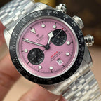 Tudor Black Bay Chronograph Watch Pink Dial Metal Wire 41mm