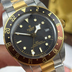Tudor Watch Black Bay GMT S&amp;G M79833MN Black Dial Metal Strap 41mm