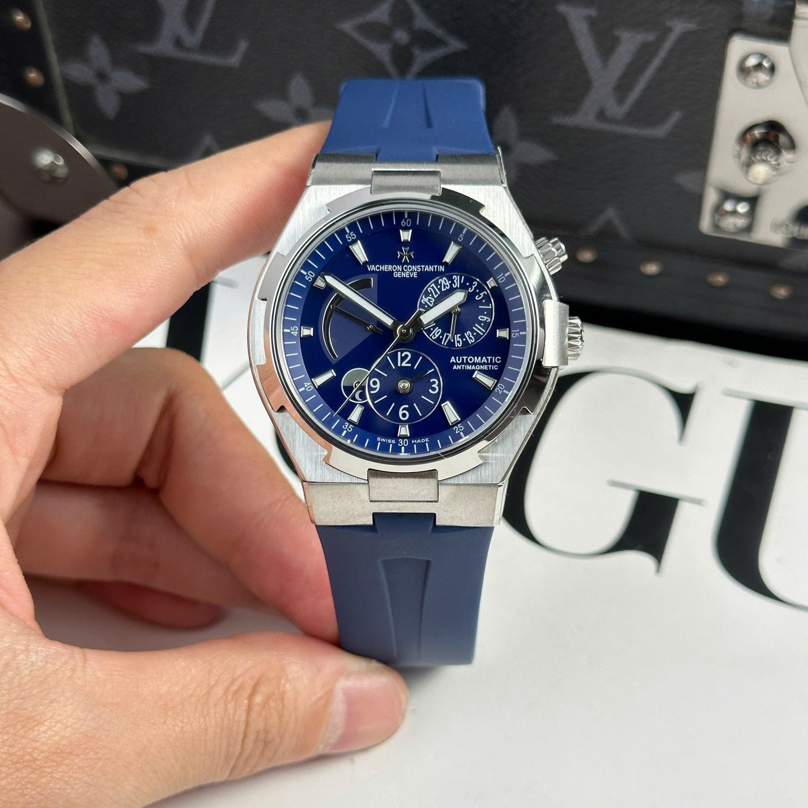 Vacheron Constantin Watch Overseas Dual Time 47450 Blue 42mm