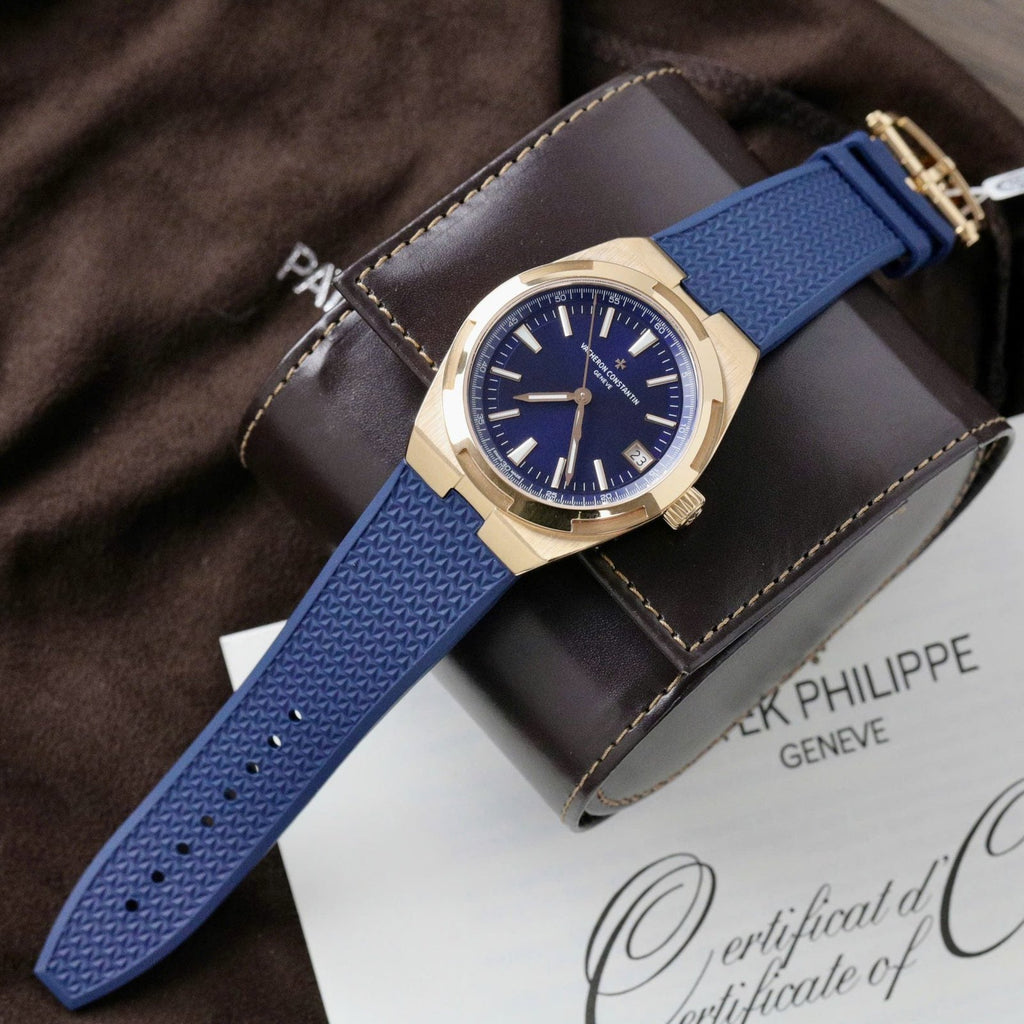 Vacheron Constantin Overseas 4500V Dial Blue Watch Gold Wrapped 41mm