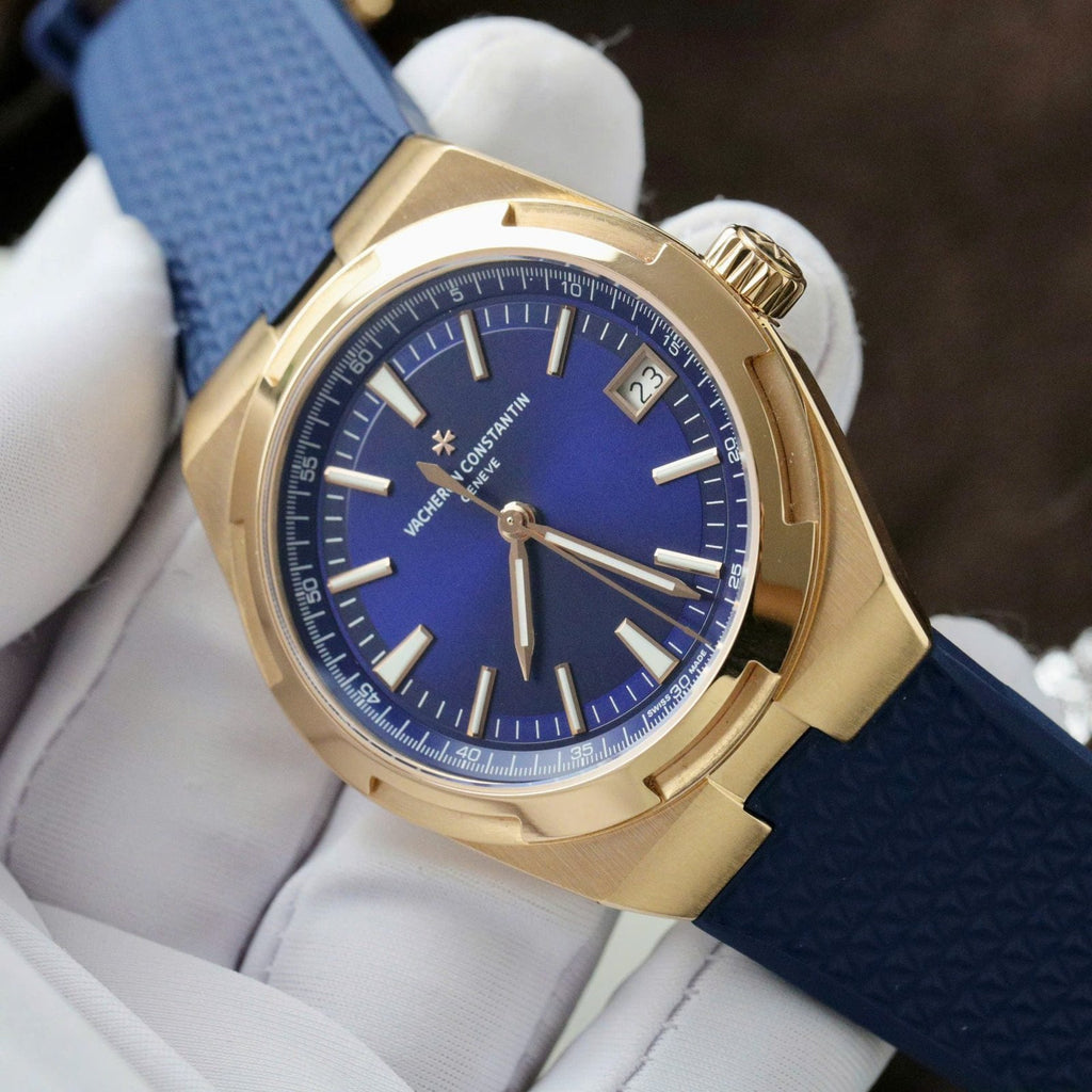 Vacheron Constantin Overseas 4500V Dial Blue Watch Gold Wrapped 41mm