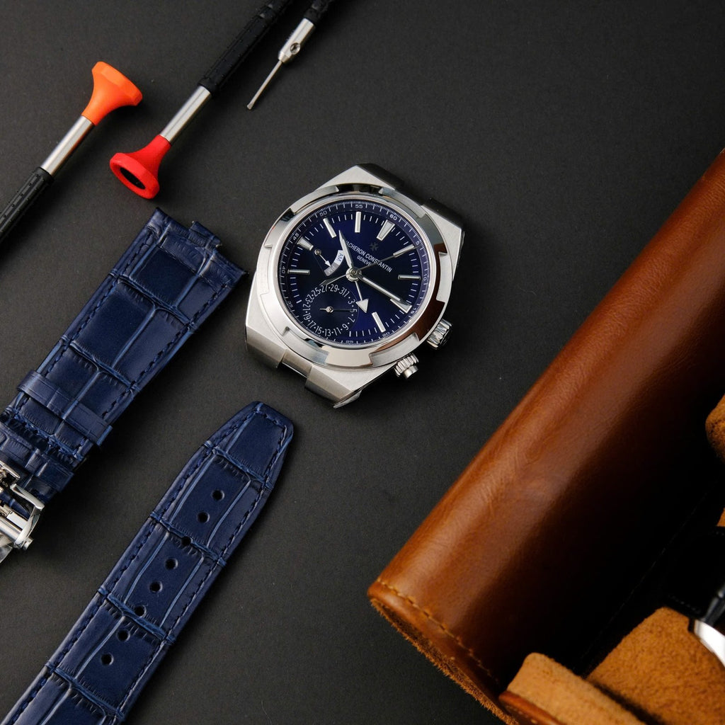 Vacheron Constantin Overseas Dual Time 7900V Watch Blue Dial 41mm