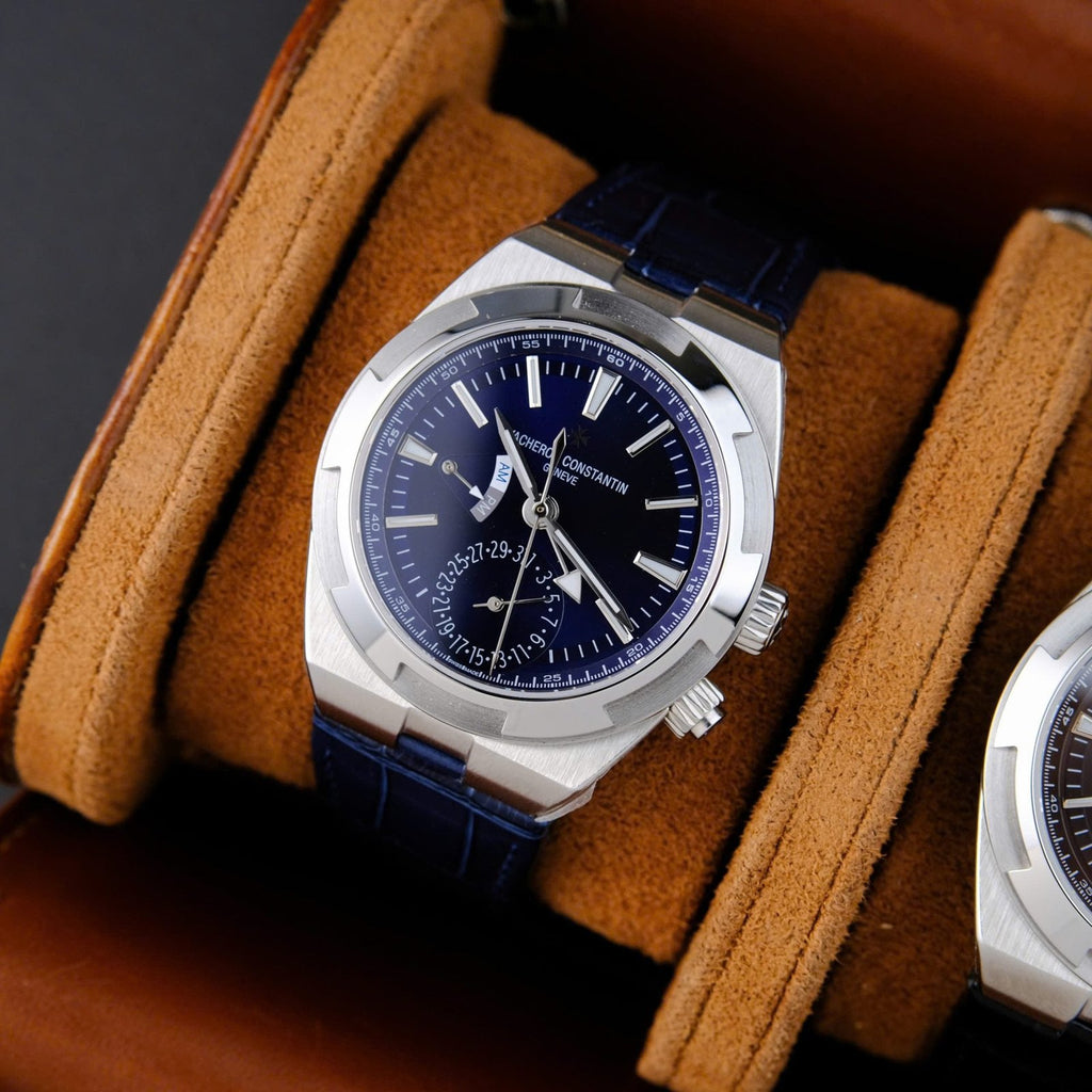 Vacheron Constantin Overseas Dual Time 7900V Watch Blue Dial 41mm